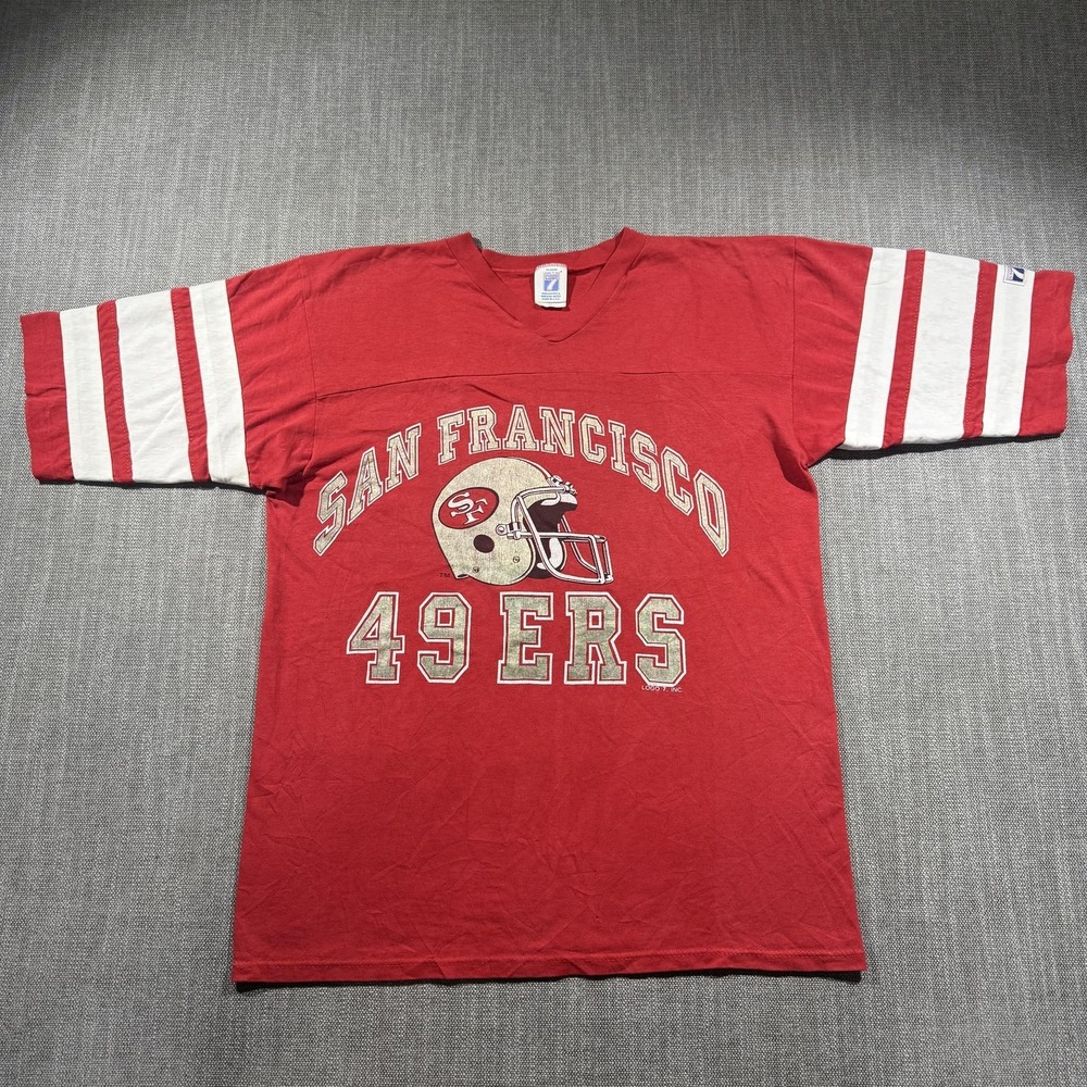 Vintage San‎ Francisco 49ers Shirt Mens Medium Red NFL Football Logo 7 90s
